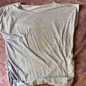 Gray size1X nautical/anchor t-shirt.
